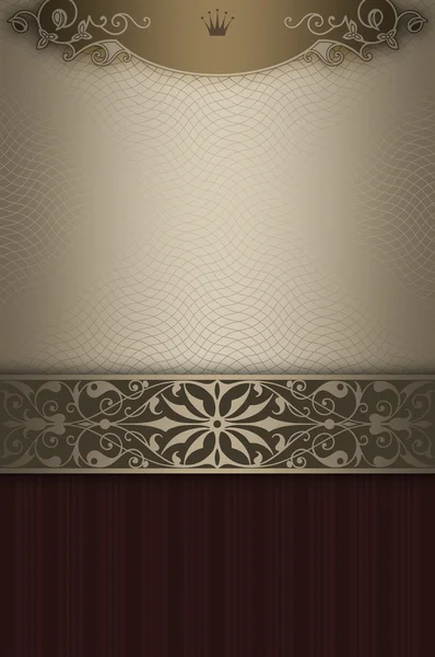 Decorative background with ornament and elegant border. — Stock Photo, Image