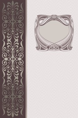 Dekoratif kenarlık, çerçeve ve desenler ile antika arka plan.