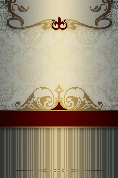 Decoratieve vintage achtergrond met elegante rand en sieraad. — Stockfoto