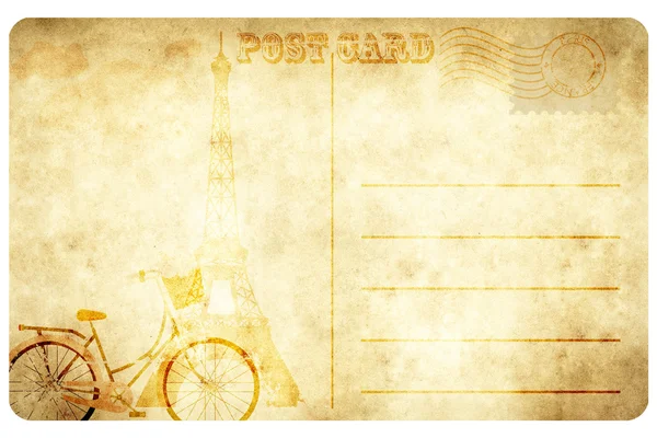 Eyfel Kulesi ile Vintage kartpostal.