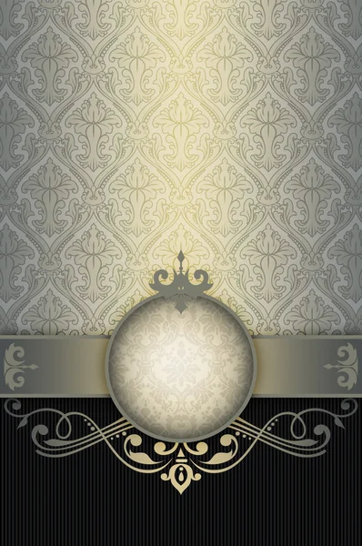 Decorative background with elegant border and vintage ornament. — Stock Photo, Image