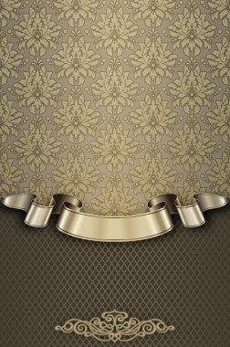 Zarif şerit ve desenleri ile dekoratif arka plan.