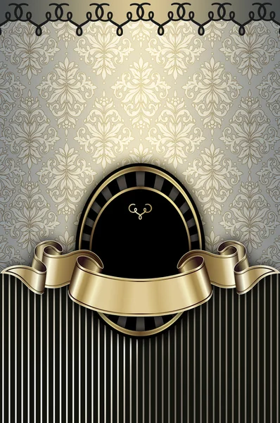 Luxus-Hintergrund mit Rahmen und altmodischen Mustern. — Stockfoto