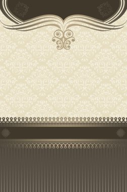Zarif kenar ve vintage süsleme ile dekoratif arka plan.
