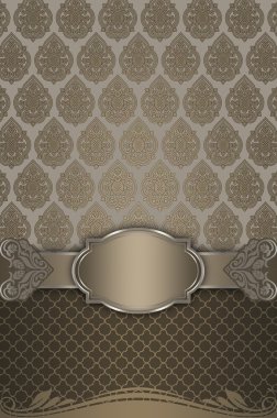 Zarif kenar ve vintage süsleme ile dekoratif arka plan.