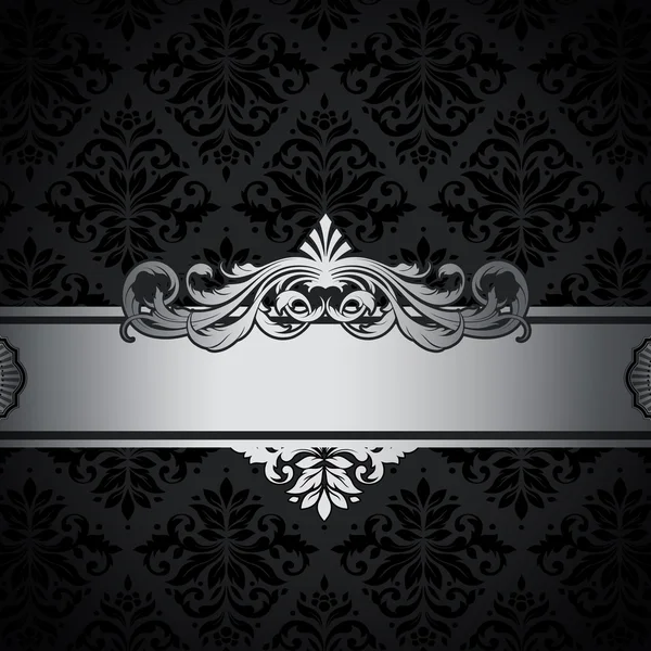 Черный и серебристый винтажный фон . — стоковое фото