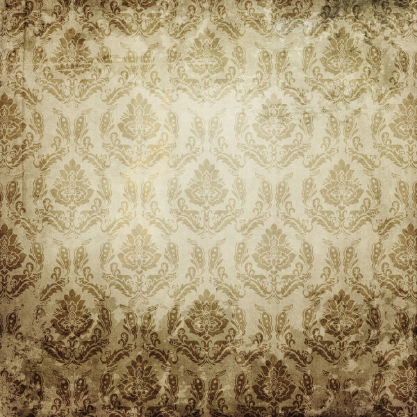 Old paper background with vintage patterns..