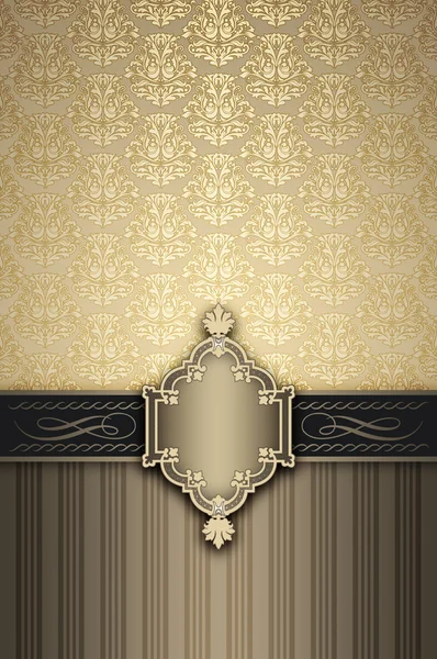 Vintage background with decorative border and patterns. — Stock Photo, Image
