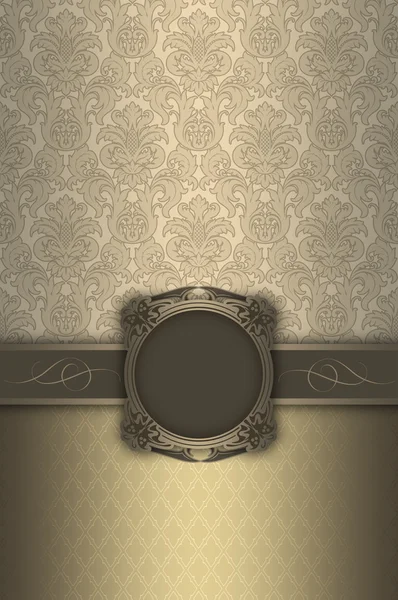 Decorative background with decorative patterns and frame. — Stock Photo, Image