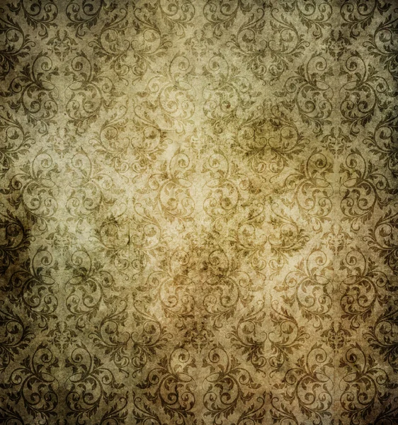 Old dirty paper background with vintage patterns. — Stock Photo, Image