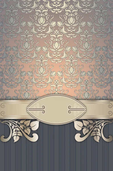 Dekorativer Hintergrund mit Ornamenten und Rahmen. — Stockfoto