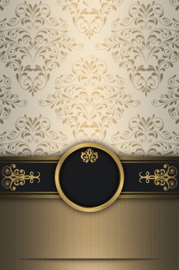 Dekoratif kenarlık ve desenleri ile lüks arka plan.