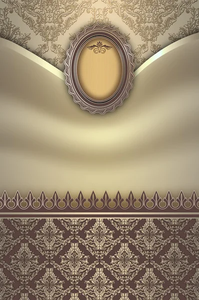 Decorative vintage background with border and frame. — Stock Photo, Image