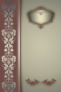 Dekoratif kenarlık ve çerçeve ile dekoratif arka plan.