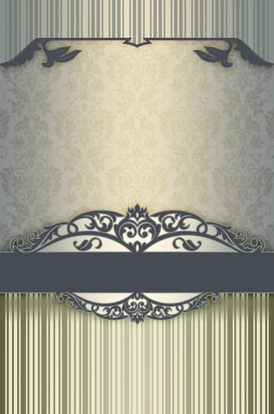 Decorative background with floral patterns and borders. — Stock Photo, Image