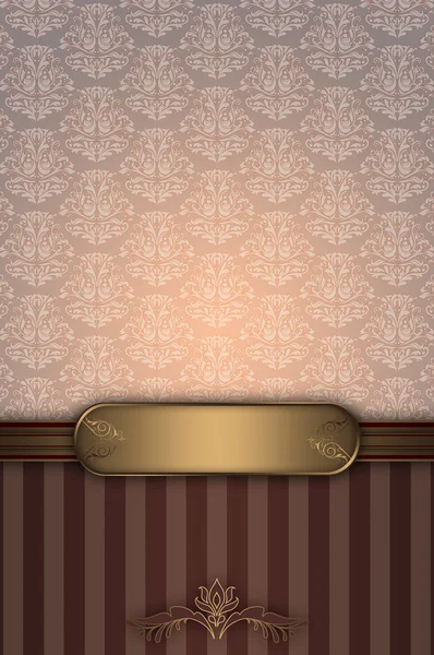 Luxury background with decorative border and patterns. — Stock Photo, Image