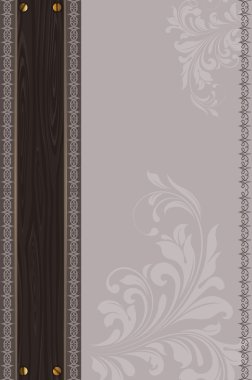 Dekoratif kenarlık ve çiçek desenleri ile arka plan.