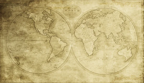 Древняя карта мира . — стоковое фото