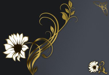 Dekoratif çiçek arka plan metin için yer ile.