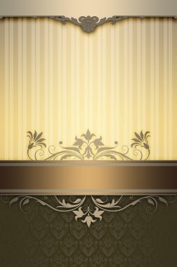 Çiçek desenleri ve kenarlıklı dekoratif arka plan.