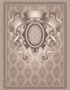 Zarif kenar, yaratıcı çerçeve ve desenlere sahip dekoratif arkaplan.