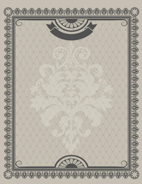 Fondo Vintage Decorativo Con Borde Patrones Elegantes — Foto de Stock