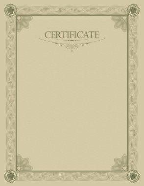 Diploma tasarımı veya sertifika tasarımı için Guilloche unsurlarına sahip arkaplan.