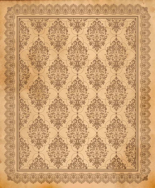 Vintage Paper Background Ornamental Border Decorative Patterns — Stock Photo, Image