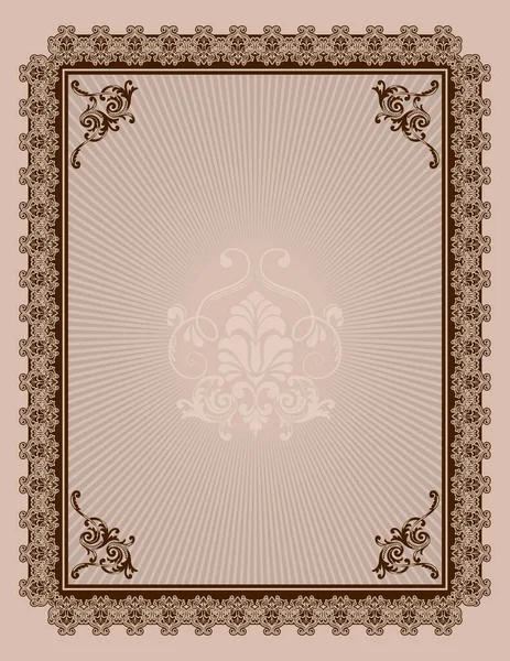 Decorative Background Elegant Vintage Border Patterns — Stock Photo, Image