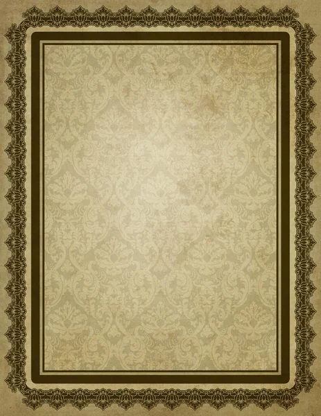 Vintage Paper Decorative Ornamental Border Copy Space Text — Stock Photo, Image