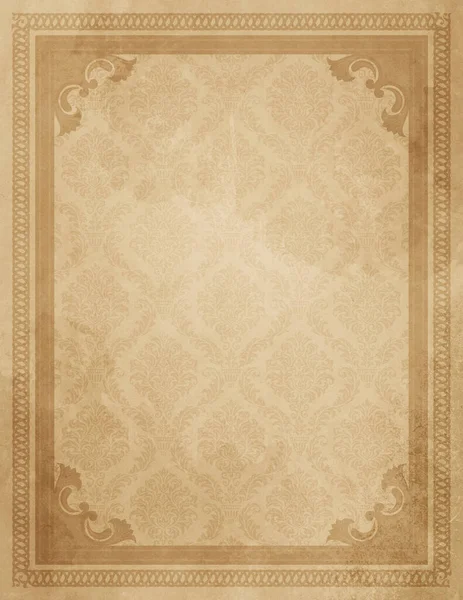 Vintage Paper Background Decorative Border Ornament — Stock Photo, Image