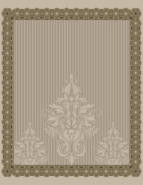 Elegant Retro Style Background Decorative Border Patterns Vintage Invitation Card — Stock Photo, Image