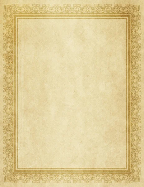 Old Grunge Paper Texture Vintage Ornamental Border — Stock Photo, Image