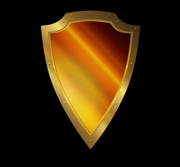 Gold medieval shield. — Stockfoto