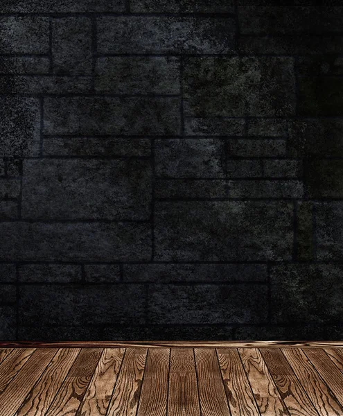 La pared de piedra oscura —  Fotos de Stock