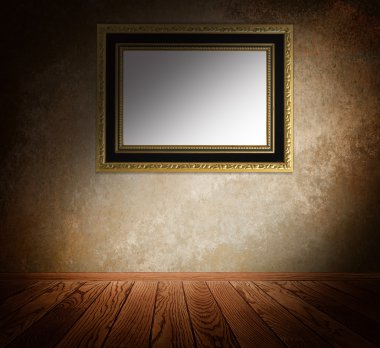 bir duvara Vintage çerçeve.