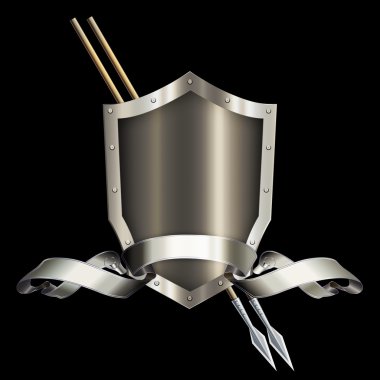 Soyut kalkan ve şerit.