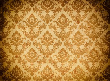 Eski grunge kağıt çiçek süsleme ile. 