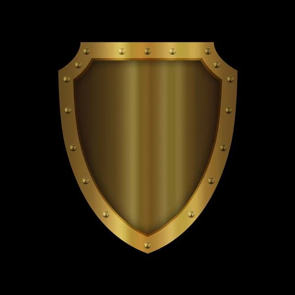 Medeltida guld shield. — Stockfoto