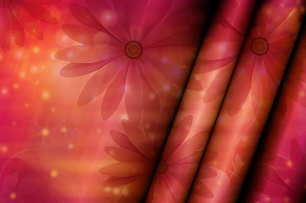 Floral curtainsl background. — Stock Photo, Image
