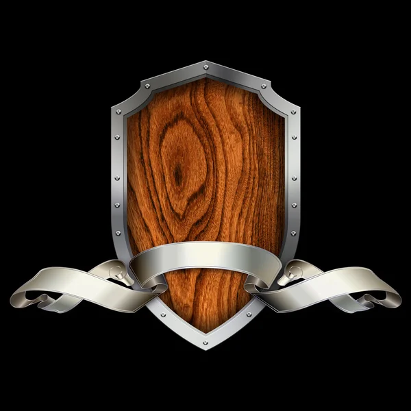 Çelik perçinli kenarlıklı ahşap kalkan