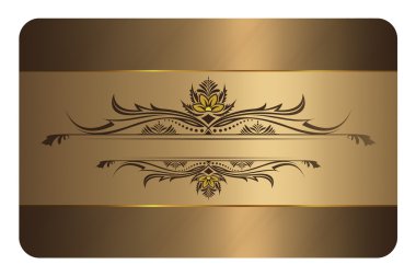 Altın kartvizit şablonu.