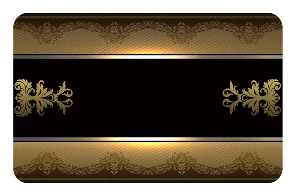 Modelo de cartão de visita em ouro . — Fotografia de Stock