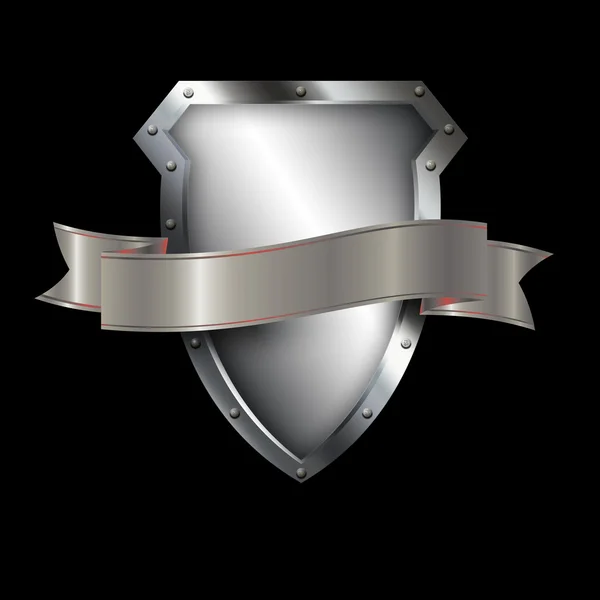 Silver shield och silver band. — Stockfoto