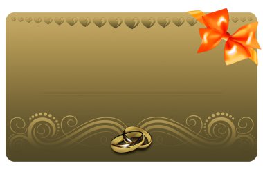 Altın hediye ya da düğün kartı.