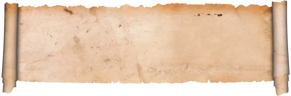 白い背景の上の中世の羊皮紙. — ストック写真