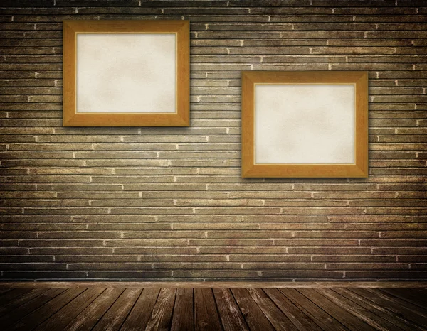 Frames on a bricks wall. — Stock Photo, Image