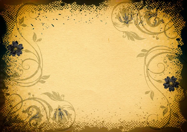 Grunge floral papper bakgrund. — Stockfoto