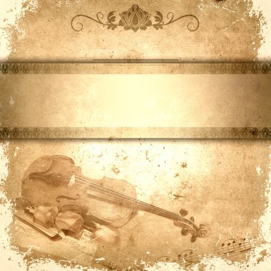 Grunge kağıt arka plan dekoratif elemanları ile.