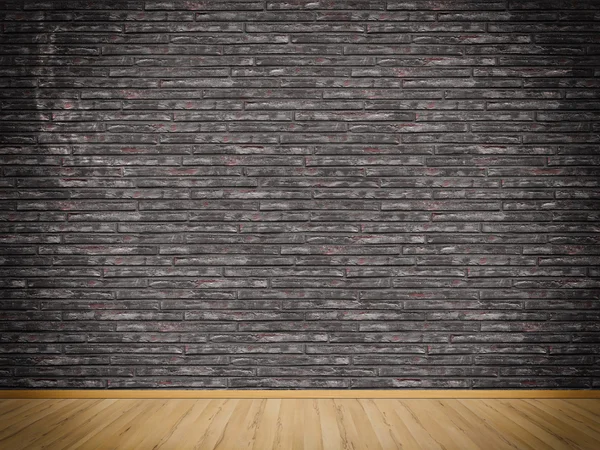 Brickswall and wooden floor background. Stock Picture